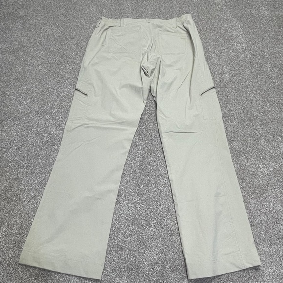 Athleta womens cargo hiking pants sz 8 mid rise cream khaki outdoor camping - Picture 2 of 12